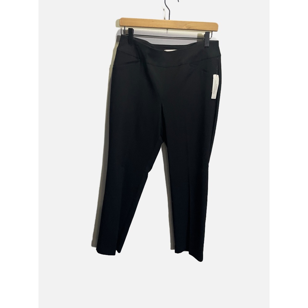 Talbots Dress Pants Womens 10P Black Slimming Straight Leg Career Professional
